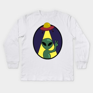 Extraterrestrial Peace Kids Long Sleeve T-Shirt